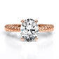 Azalea Oval Moissanite Engagement Ring rosegold