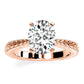 Azalea Oval Moissanite Engagement Ring rosegold