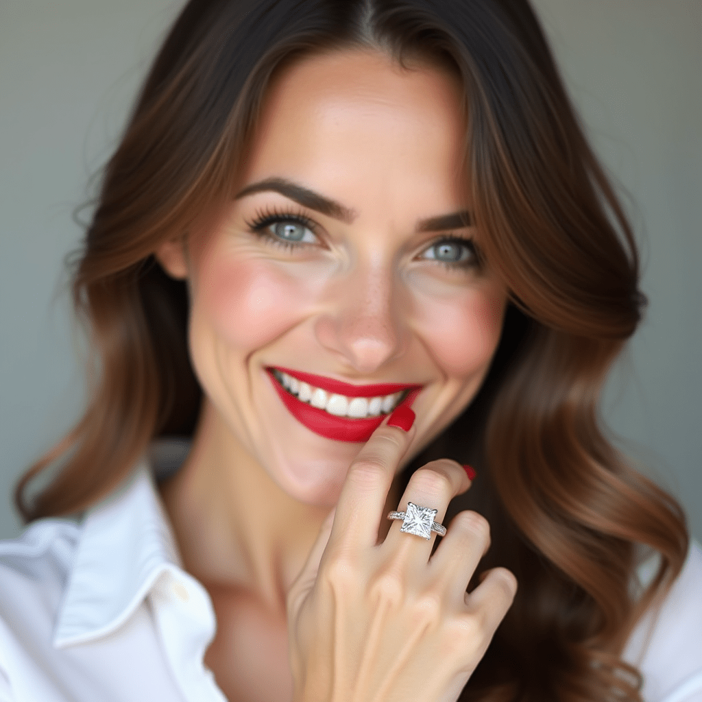 Azalea - Princess Lab Diamond Engagement Ring (IGI Certified) - BeverlyDiamonds