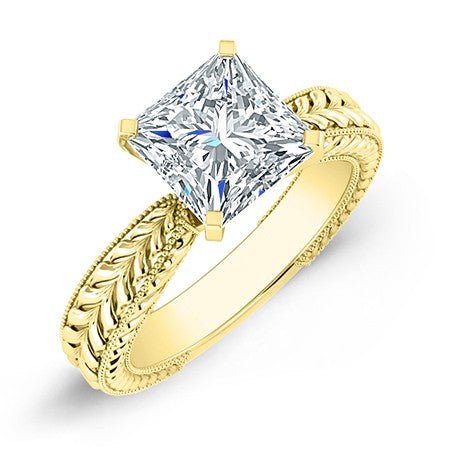 Azalea Princess Moissanite Bridal Set yellowgold