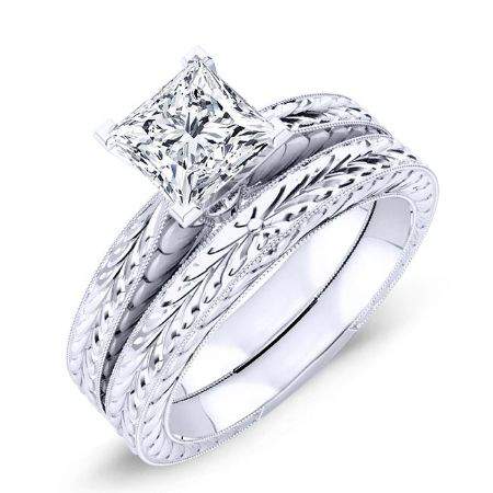 3.00 ct - Azalea - Princess Moissanite Bridal Set
