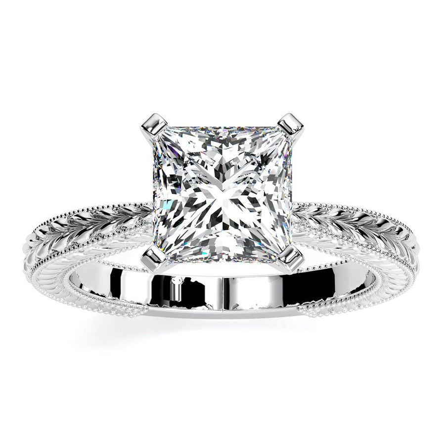 1.00 ct - Azalea - Princess Moissanite Engagement Ring