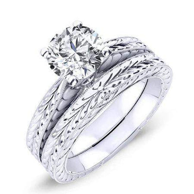 Azalea Round Diamond Bridal Set (Lab Grown Igi Cert) whitegold