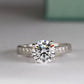 Azalea Round Moissanite Engagement Ring whitegold