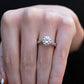 Azalea Round Moissanite Engagement Ring whitegold