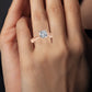 Azalea Cushion Moissanite Engagement Ring rosegold