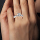 Azalea Cushion Moissanite Engagement Ring whitegold