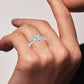 Huge Rock: 3CT Emerald Moissanite Engagement Ring