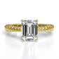 Azalea Emerald Diamond Engagement Ring (Lab Grown Igi Cert) yellowgold