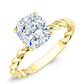 Balsam Cushion Diamond Bridal Set (Lab Grown Igi Cert) yellowgold