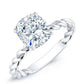 Balsam Cushion Diamond Bridal Set (Lab Grown Igi Cert) whitegold