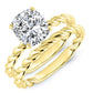 Balsam Cushion Diamond Bridal Set (Lab Grown Igi Cert) yellowgold