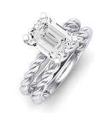 Balsam Diamond Matching Band Only ( Engagement Ring Not Included)   For Ring With Emerald Center whitegold