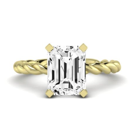 Balsam Diamond Matching Band Only ( Engagement Ring Not Included)   For Ring With Emerald Center yellowgold