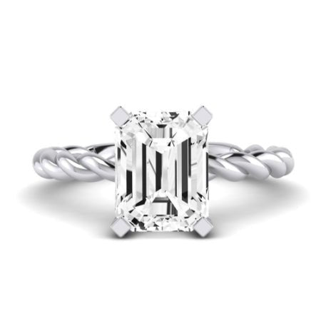 Balsam Diamond Matching Band Only ( Engagement Ring Not Included)   For Ring With Emerald Center whitegold