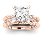 Balsam Diamond Matching Band Only (does Not Include Engagement Ring) For Ring With Princess Center rosegold