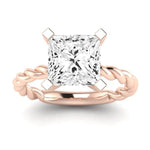 Balsam Diamond Matching Band Only (does Not Include Engagement Ring) For Ring With Princess Center rosegold