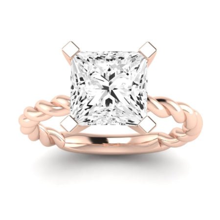 Balsam Diamond Matching Band Only (does Not Include Engagement Ring) For Ring With Princess Center rosegold
