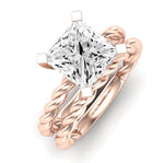 Balsam Diamond Matching Band Only (does Not Include Engagement Ring) For Ring With Princess Center rosegold