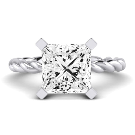 Balsam Diamond Matching Band Only (does Not Include Engagement Ring) For Ring With Princess Center whitegold