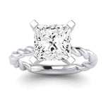 Balsam Diamond Matching Band Only (does Not Include Engagement Ring) For Ring With Princess Center whitegold