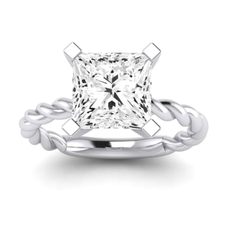 Balsam Diamond Matching Band Only (does Not Include Engagement Ring) For Ring With Princess Center whitegold