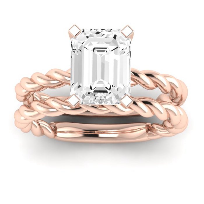 Balsam Emerald Diamond Bridal Set (Lab Grown Igi Cert) rosegold