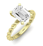 Balsam Emerald Moissanite Engagement Ring yellowgold