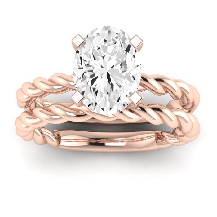 Balsam Oval Diamond Bridal Set (Lab Grown Igi Cert) rosegold