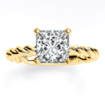 Balsam - GIA Natural Princess Diamond Engagement Ring - BeverlyDiamonds