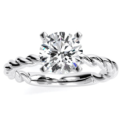 Balsam Round Diamond Engagement Ring (Lab Grown Igi Cert) whitegold