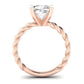 Balsam Diamond Matching Band Only (does Not Include Engagement Ring) For Ring With Cushion Center rosegold