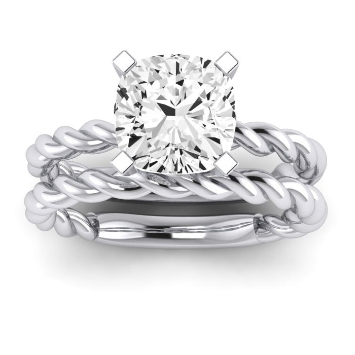 Balsam Diamond Matching Band Only (does Not Include Engagement Ring) For Ring With Cushion Center whitegold