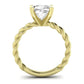 Balsam Diamond Matching Band Only (does Not Include Engagement Ring) For Ring With Cushion Center yellowgold