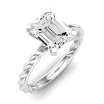 Balsam Diamond Matching Band Only ( Engagement Ring Not Included)   For Ring With Emerald Center whitegold