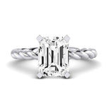 Balsam Diamond Matching Band Only ( Engagement Ring Not Included)   For Ring With Emerald Center whitegold