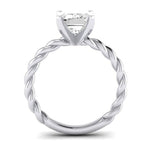 Balsam Diamond Matching Band Only ( Engagement Ring Not Included)   For Ring With Emerald Center whitegold