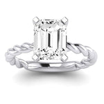 Balsam Diamond Matching Band Only ( Engagement Ring Not Included)   For Ring With Emerald Center whitegold