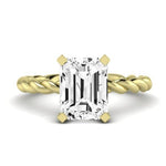 Balsam Diamond Matching Band Only ( Engagement Ring Not Included)   For Ring With Emerald Center yellowgold