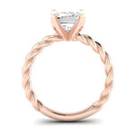 Balsam Diamond Matching Band Only ( Engagement Ring Not Included)   For Ring With Emerald Center rosegold