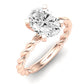 Balsam Diamond Matching Band Only ( Engagement Ring Not Included)  For Ring With Oval Center rosegold