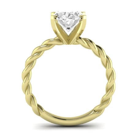 Balsam Diamond Matching Band Only ( Engagement Ring Not Included)  For Ring With Oval Center yellowgold