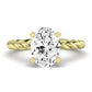 Balsam Diamond Matching Band Only ( Engagement Ring Not Included)  For Ring With Oval Center yellowgold