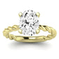 Balsam Diamond Matching Band Only ( Engagement Ring Not Included)  For Ring With Oval Center yellowgold