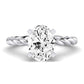 Balsam Diamond Matching Band Only ( Engagement Ring Not Included)  For Ring With Oval Center whitegold