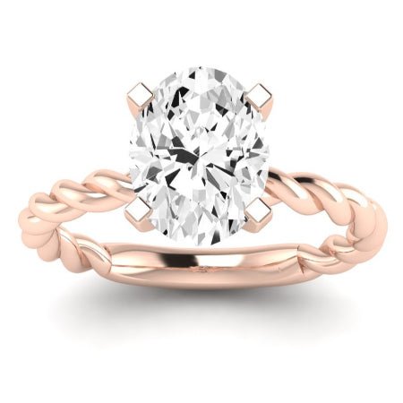 Balsam Diamond Matching Band Only ( Engagement Ring Not Included)  For Ring With Oval Center rosegold