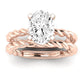 Balsam Diamond Matching Band Only ( Engagement Ring Not Included)  For Ring With Oval Center rosegold