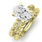 Balsam Diamond Matching Band Only ( Engagement Ring Not Included)  For Ring With Oval Center yellowgold