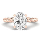 Balsam Diamond Matching Band Only ( Engagement Ring Not Included)  For Ring With Oval Center rosegold