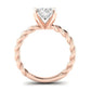 Balsam Diamond Matching Band Only ( Engagement Ring Not Included)  For Ring With Oval Center rosegold